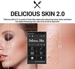 极品PS动作/脚本/扩展面板－磨皮润肤：Delicious Skin 2.0